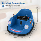 12V Kids Ride on Bumper Car with Remote Control and Music-Navy