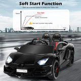 12V Kids Electric Ride on Car with Remote Control and Music-Black