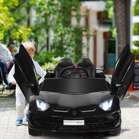 12V Kids Electric Ride on Car with Remote Control and Music-Black