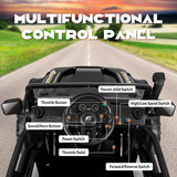 12V Battery Powered Electric Parent-Child Ride on Car-Black