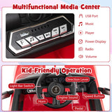 12V Kids Ride on Car Electric Licensed Ford Mustang Shelby GT500 for Kids Aged 3-8-Red