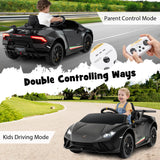12V Kids Ride on Car Lamborghini with Remote Control and LED Lights-Black