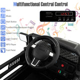 12V Kids Ride on Car with Remote Control and Music-Black