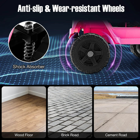 12V Kids Ride on Car with Remote Control and Music-Pink
