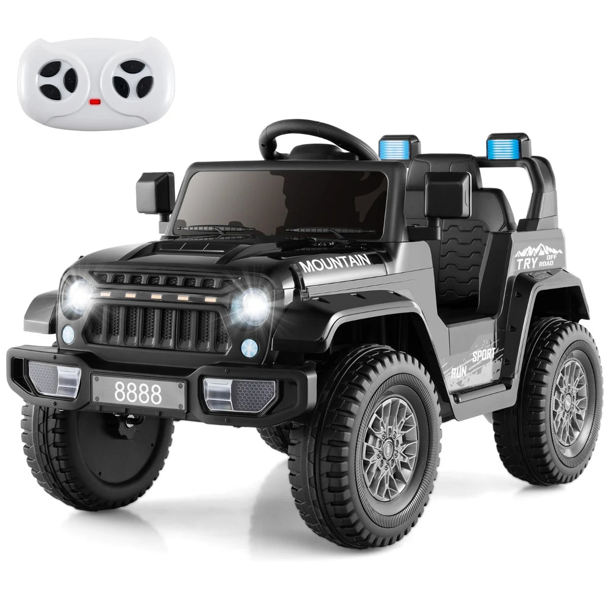 12V Kids Ride on Car with Soft Start and Battery Powered-Black