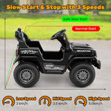 12V Kids Ride on Car with Soft Start and Battery Powered-Black