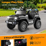 12V Kids Ride on Car with Soft Start and Battery Powered-Black