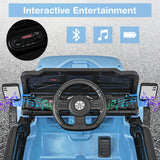 12V Kids Ride on Truck with Remote Control and 3 Speeds-Blue