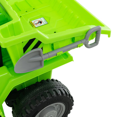 12V Kids Ride on Dump Truck with Electric Dump Bed-Green
