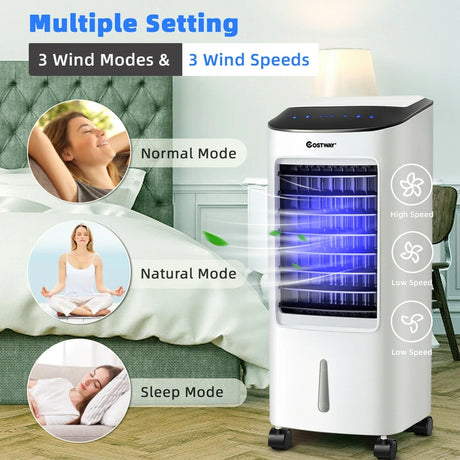 3-in-1 Evaporative Cooler, Fan, Humidifier with 7L Water Tank