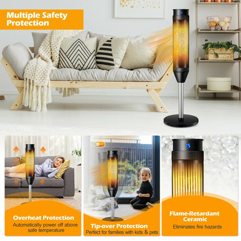Electric Tower Fan / Heater with Digital Timer & Remote