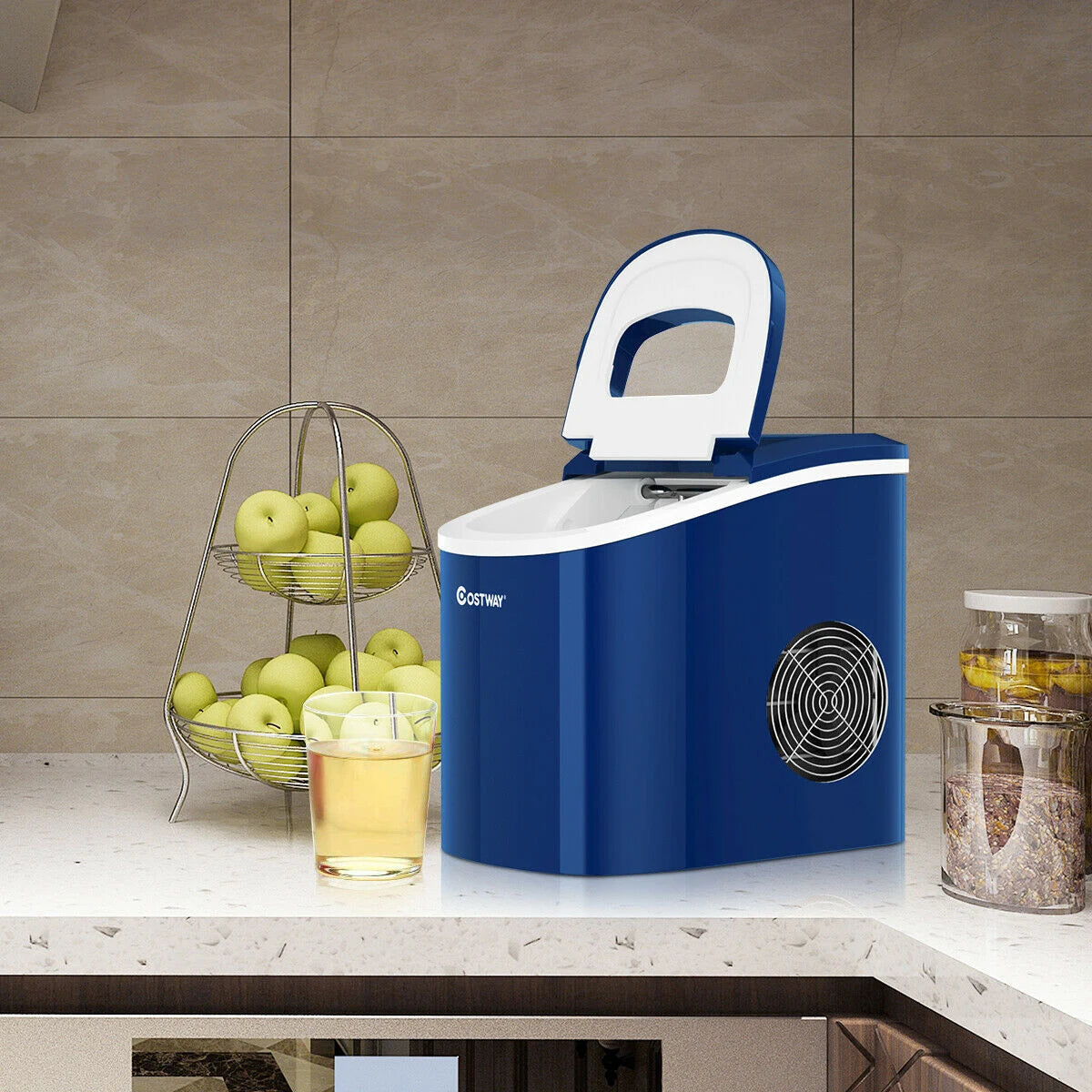 2.2ltr Automatic Electric Ice Cube Maker-Blue