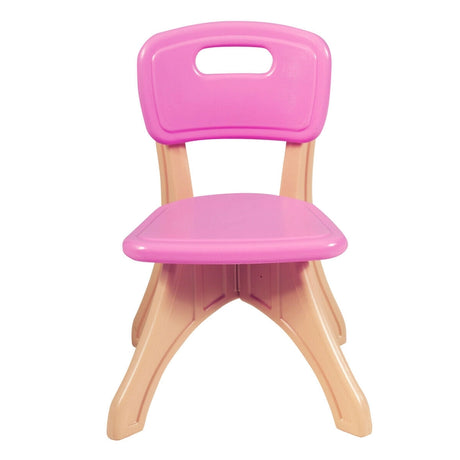 3 Sets of Table and Chairs with Detachable Storage Boxes Design for Kids Pink