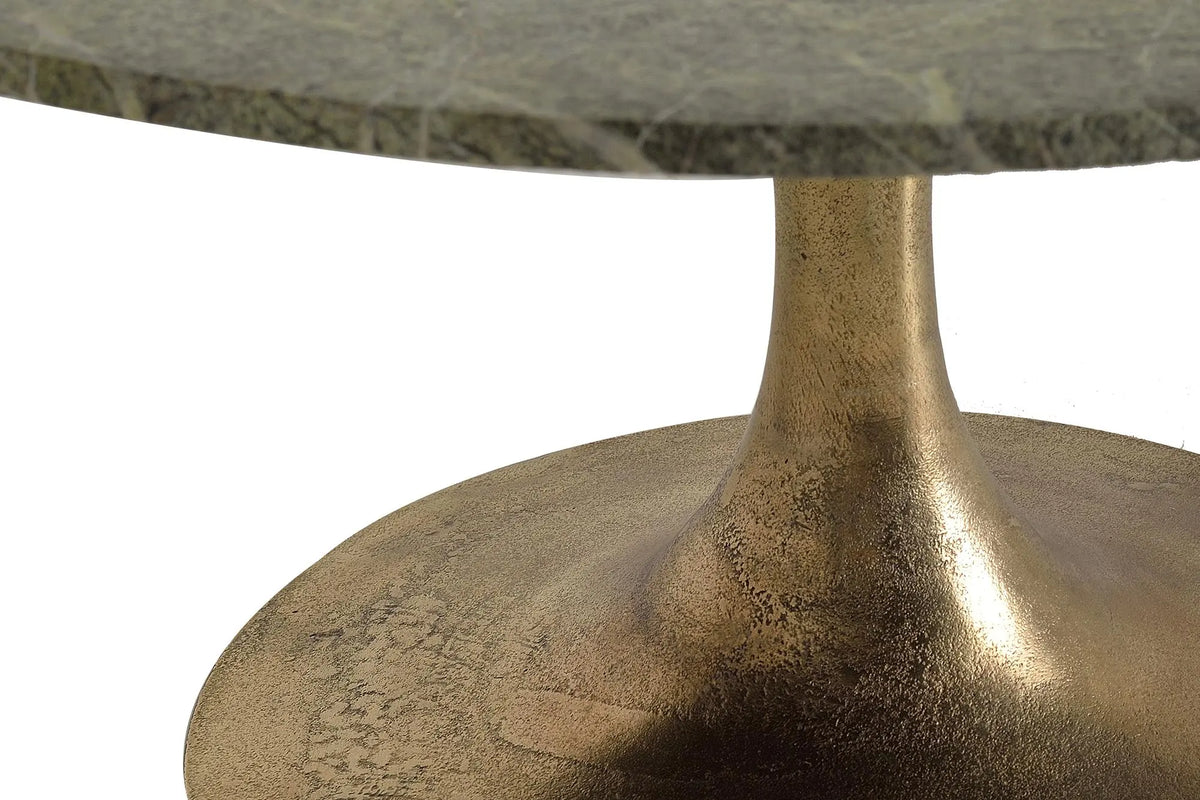 Giner and Colomer - Coffee Table With Marble Top & Metal Base