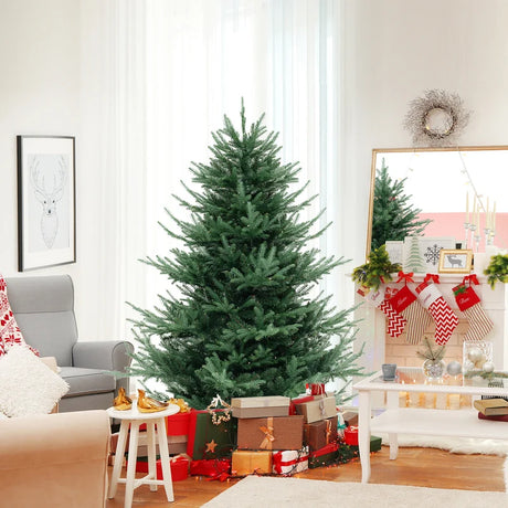 135 cm Artificial Christmas Tree Faux Hinged Xmas Tree with 442 Branch Tips-4.5 FT
