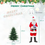 135 cm Artificial Christmas Tree Faux Hinged Xmas Tree with 442 Branch Tips-4.5 FT