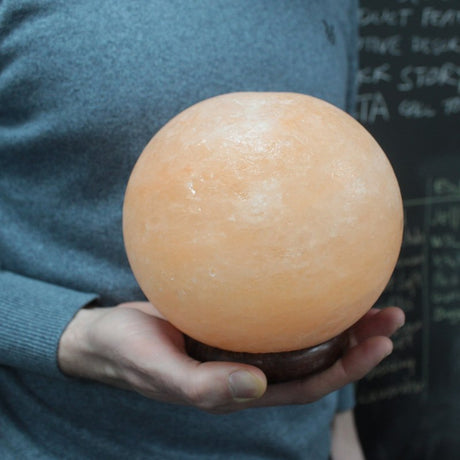 Salt Lamp Ball - Big Wooden Base