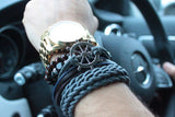 Mens Bracelet Sets - Metal & Leather (asst)