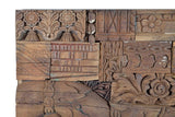 Giner and Colomer - 2-Door Mango Wood Sideboard With Recovered Wood Door Details