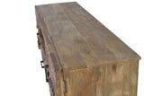 Giner and Colomer - Mango Wood TV Cabinet With 2 Doors, 1 Drawer & Recovered Wood Details