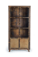 Giner and Colomer - Recovered Railway Sleeper Wood Showcase With 2 Doors