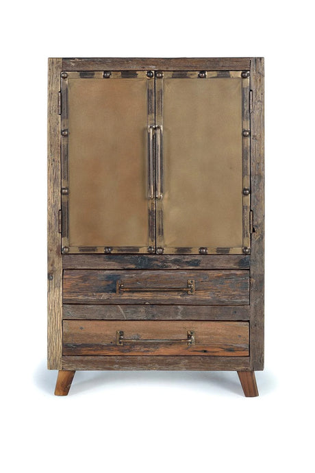 Giner and Colomer - Recovered Railway Sleeper Wood Sideboard With 2 Doors & 2 Drawers