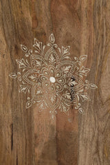 Giner and Colomer - Mango Wood Telephone Cabinet With 4 Drawers, 1 Door & Hand-Painted Details