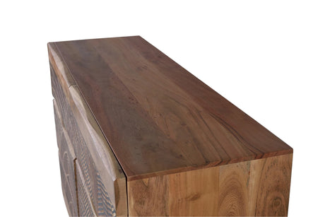 Giner and Colomer - 6-Drawer Acacia Wood Chest With Metal Legs