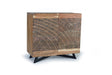 Giner and Colomer - 2-Door Acacia Wood Sideboard With Metal Legs