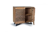 Giner and Colomer - 2-Door Acacia Wood Sideboard With Metal Legs