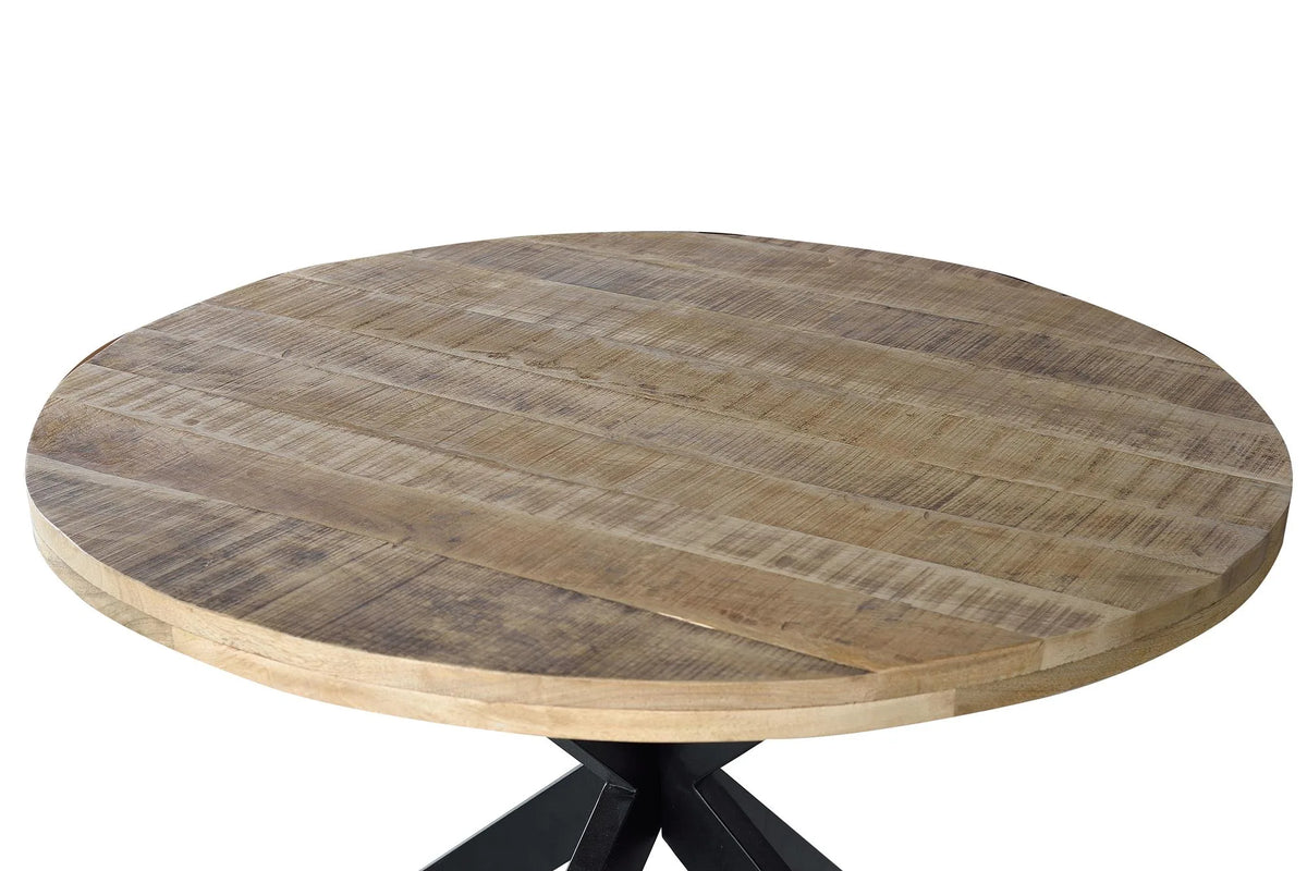 Giner and Colomer - Mango Wood Dining Table With Metal Legs