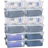 12 Pack 156 Quart Latch Stack Storage Tubs Box