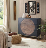 Giner and Colomer - 3-Drawer Mango Wood Chest With Metal Base