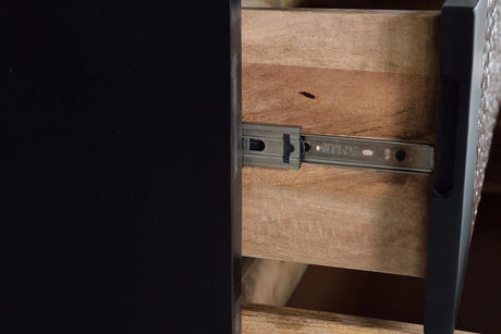 Giner and Colomer - 3-Drawer Mango Wood Chest With Metal Base