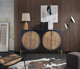 Giner and Colomer - 4-Door Mango Wood Sideboard With Metal Base