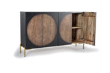 Giner and Colomer - 4-Door Mango Wood Sideboard With Metal Base