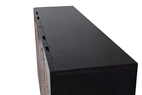 Giner and Colomer - 4-Door Mango Wood Sideboard With Metal Base