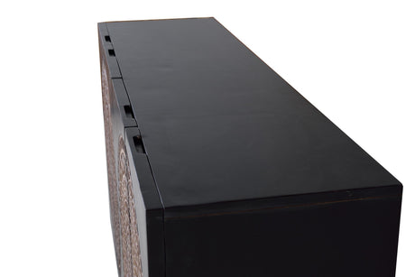 Giner and Colomer - 4-Door Mango Wood Sideboard With Metal Base