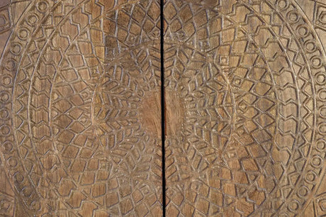 Giner and Colomer  2-Door Display Cabinet In Mango Wood With Metal Base