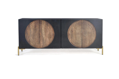 Giner and Colomer - 4-Door Mango Wood Sideboard With Metal Legs