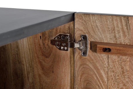 Giner and Colomer - 4-Door Mango Wood Sideboard With Metal Legs