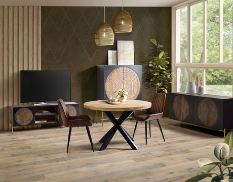 Giner and Colomer - 4-Door Mango Wood Sideboard With Metal Legs