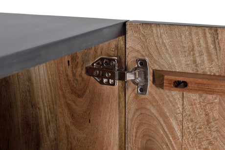 Giner and Colomer - 4-Door Mango Wood Sideboard With Metal Legs