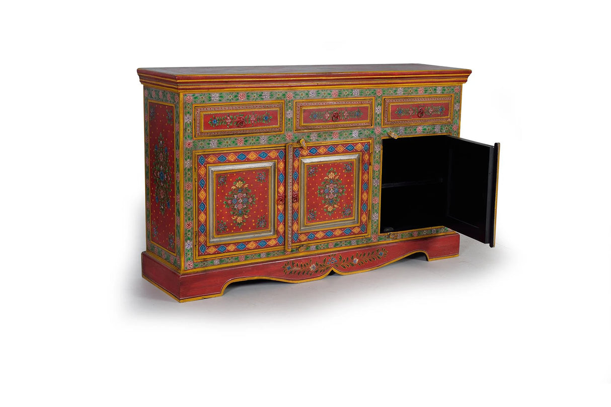 Giner and Colomer - Hand-Painted Mango & MDF Sideboard (3 Drawers, 3 Doors)