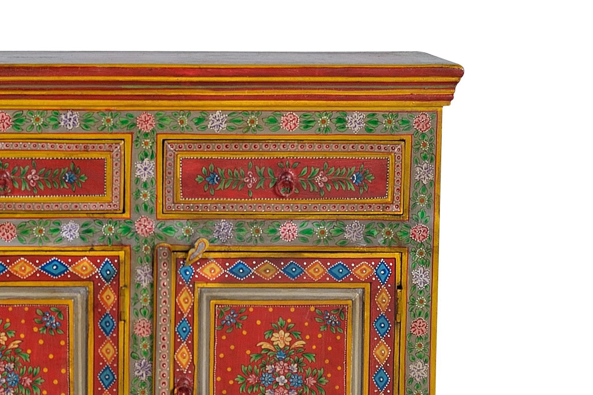 Giner and Colomer - Hand-Painted Mango & MDF Sideboard (3 Drawers, 3 Doors)