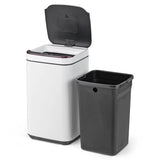 13L Intelligent Touchless Trash Can-White