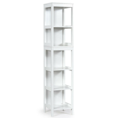 5-Tier Multifunctional  Bathroom Floor Cabine Storage with 2 Drawers
