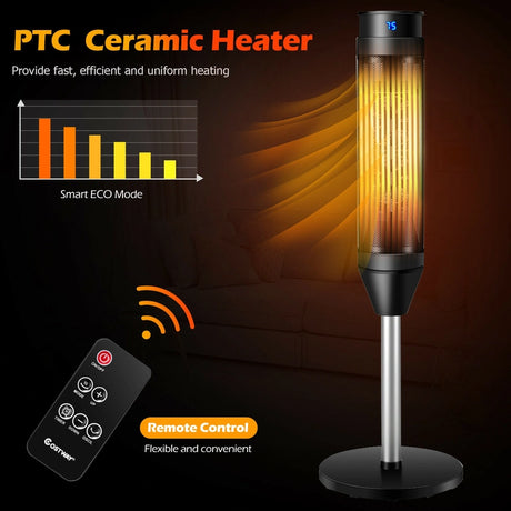 Electric Tower Fan / Heater with Digital Timer & Remote