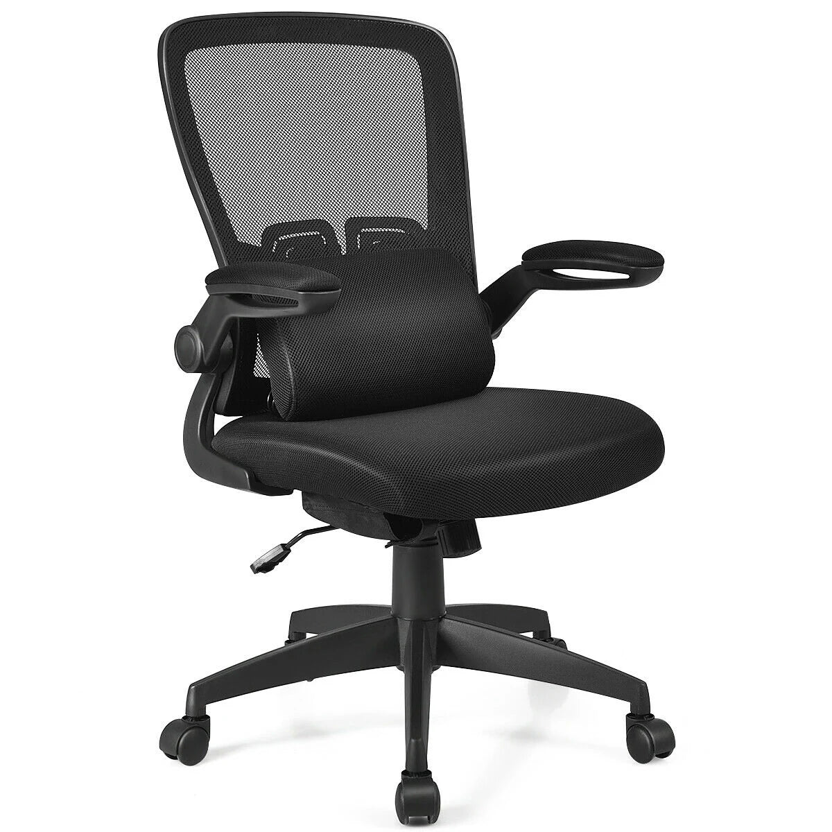 Lightweight Mesh Office Chair with Lumbar Support-Black