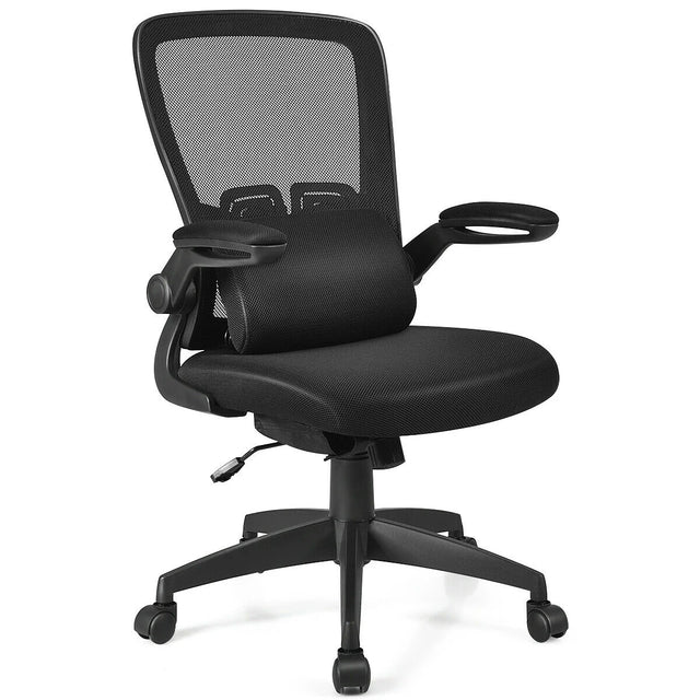 Lightweight Mesh Office Chair with Lumbar Support-Black